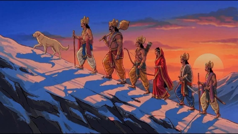 Illustrated reel from Saanse: the Pandavas' final journey